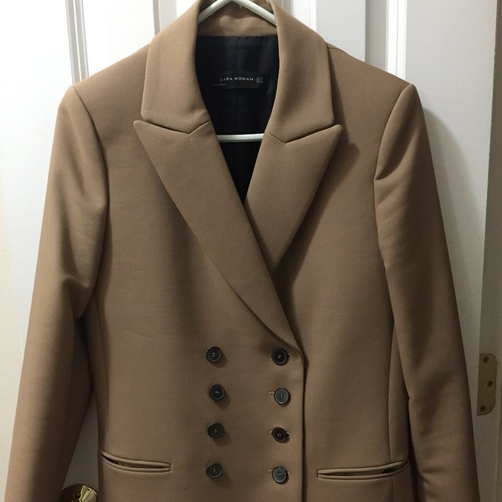 Zara woman beige+khaki color jacket size M